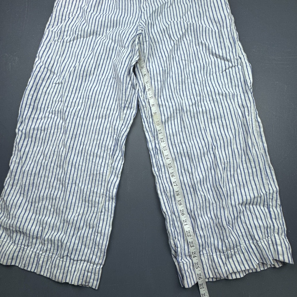 Madewell Navy & White Vertical Stripe Wide-Leg Pants - Picture 7 of 12